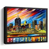 Pittsburgh Pennsylvania Skyline Pittsburgh Painting Wall Art, Sport Art Prints Fan Gift, Framed Canvas Prints Wall Art Decor