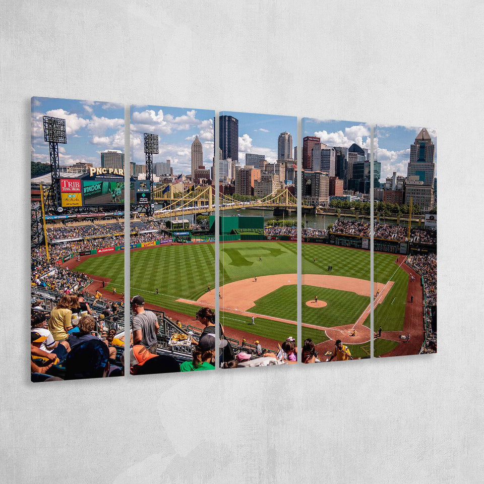 Pittsburgh Pirates Stadium Canvas Prints PNC Ballpark Stadium Wall Art,Multi Panels B,Sport Stadium Art Prints, Fan Gift