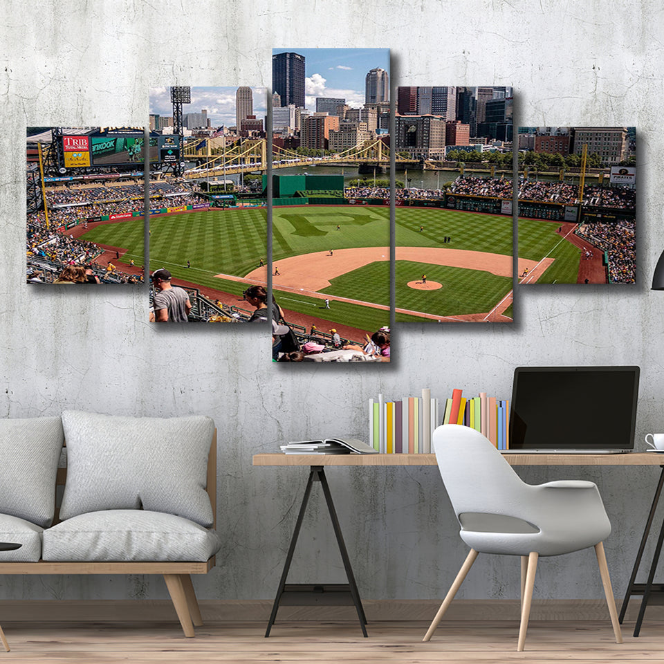 Pittsburgh Pirates Stadium Canvas Prints PNC Ballpark Stadium Wall Art,Multi Panels,Sport Stadium Art Prints, Fan Gift