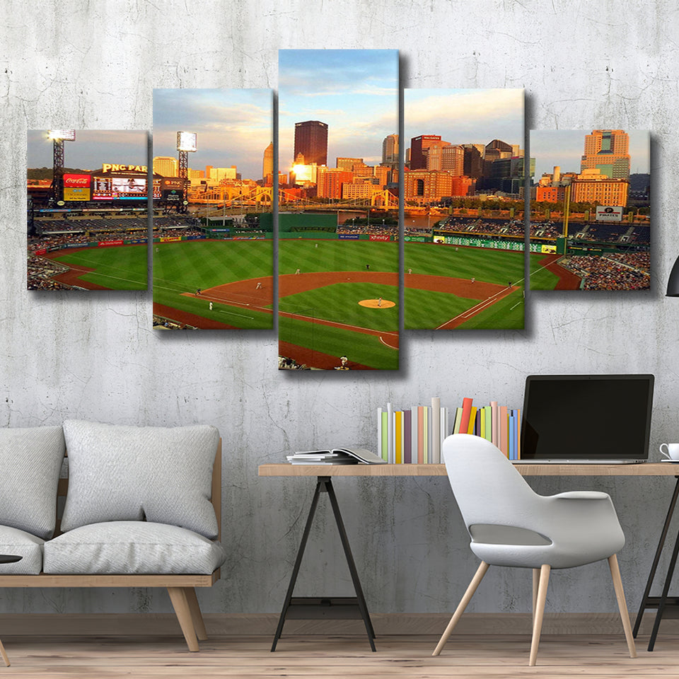 Pittsburgh Pirates Stadium Canvas Prints PNC Ballpark Wall Art Baseball,Multi Panels,Sport Stadium Art Prints, Fan Gift