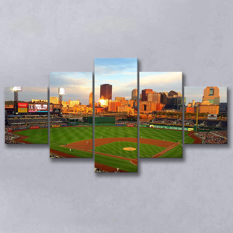 Pittsburgh Pirates Stadium Canvas Prints PNC Ballpark Wall Art Baseball,Multi Panels,Sport Stadium Art Prints, Fan Gift