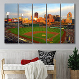Pittsburgh Pirates Stadium Canvas Prints PNC Ballpark Wall Art Baseball,Multi Panels B,Sport Stadium Art Prints, Fan Gift