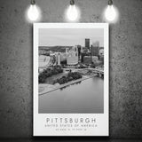 Pittsburgh Usa Black And White Art Canvas Prints Wall Art Home Decor