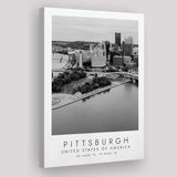 Pittsburgh Usa Black And White Art Canvas Prints Wall Art Home Decor