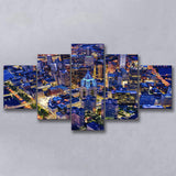 Pittsburgh, Pittsburgh Skyline100 Multi Panels,Canvas Prints Wall Art Home Decor