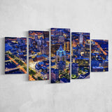 Pittsburgh, Pittsburgh Skyline100 Multi Panels,Canvas Prints Wall Art Home Decor