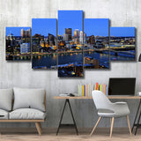 Pittsburgh, Pittsburgh Skyline Multi Panels,Canvas Prints Wall Art Home Decor