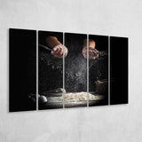 Pizza, Chef Gift 5 Panels B,Large Canvas,Canvas Prints Wall Art Home Decor
