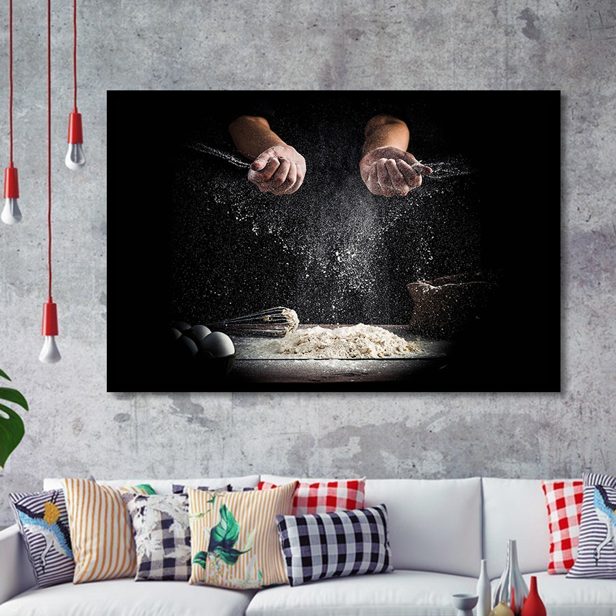 Pizza, Chef Gift Framed Art Prints Wall Art Decor,Black Frame, Ready to hang
