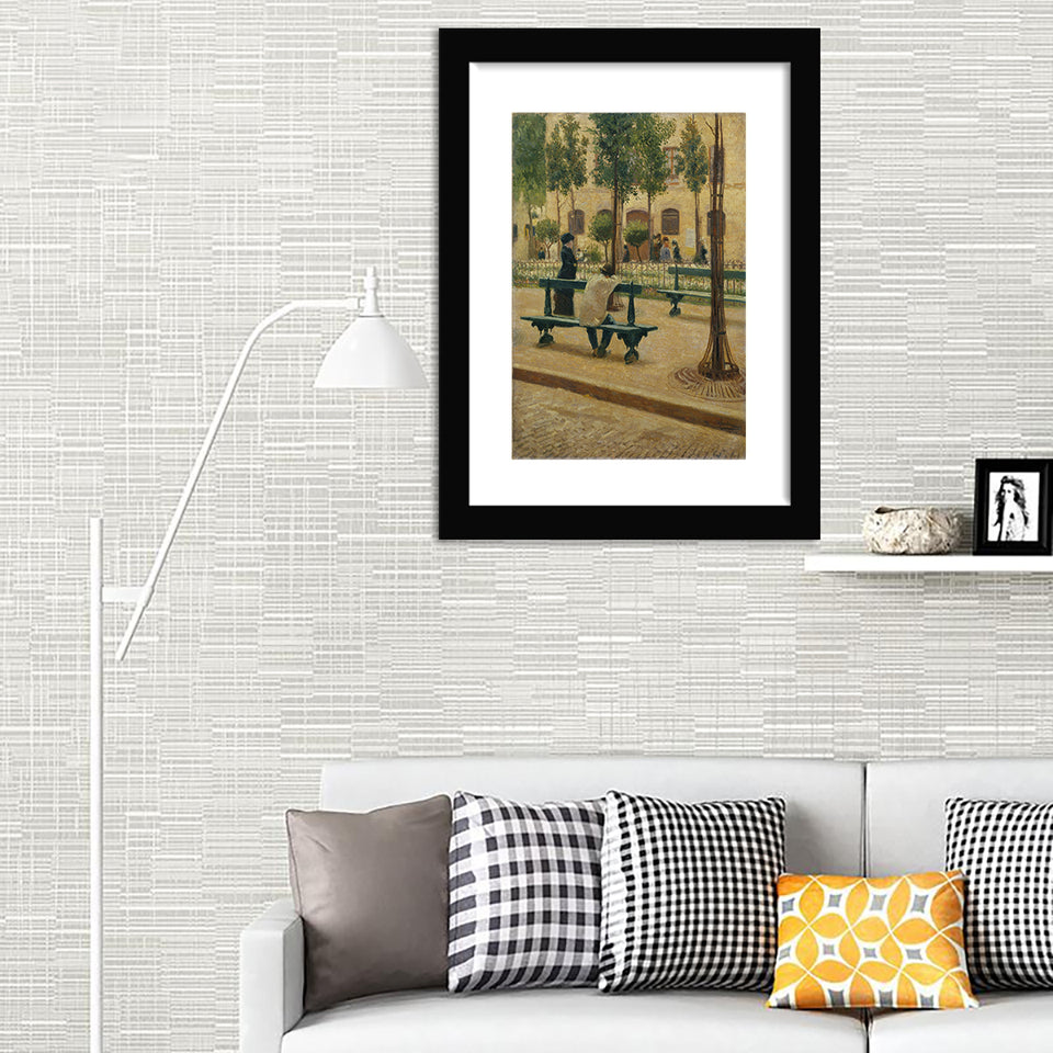 Place Du Tertre By Federico Zandomeneghi-Canvas Art,Art Print,Framed Art,Plexiglass cover