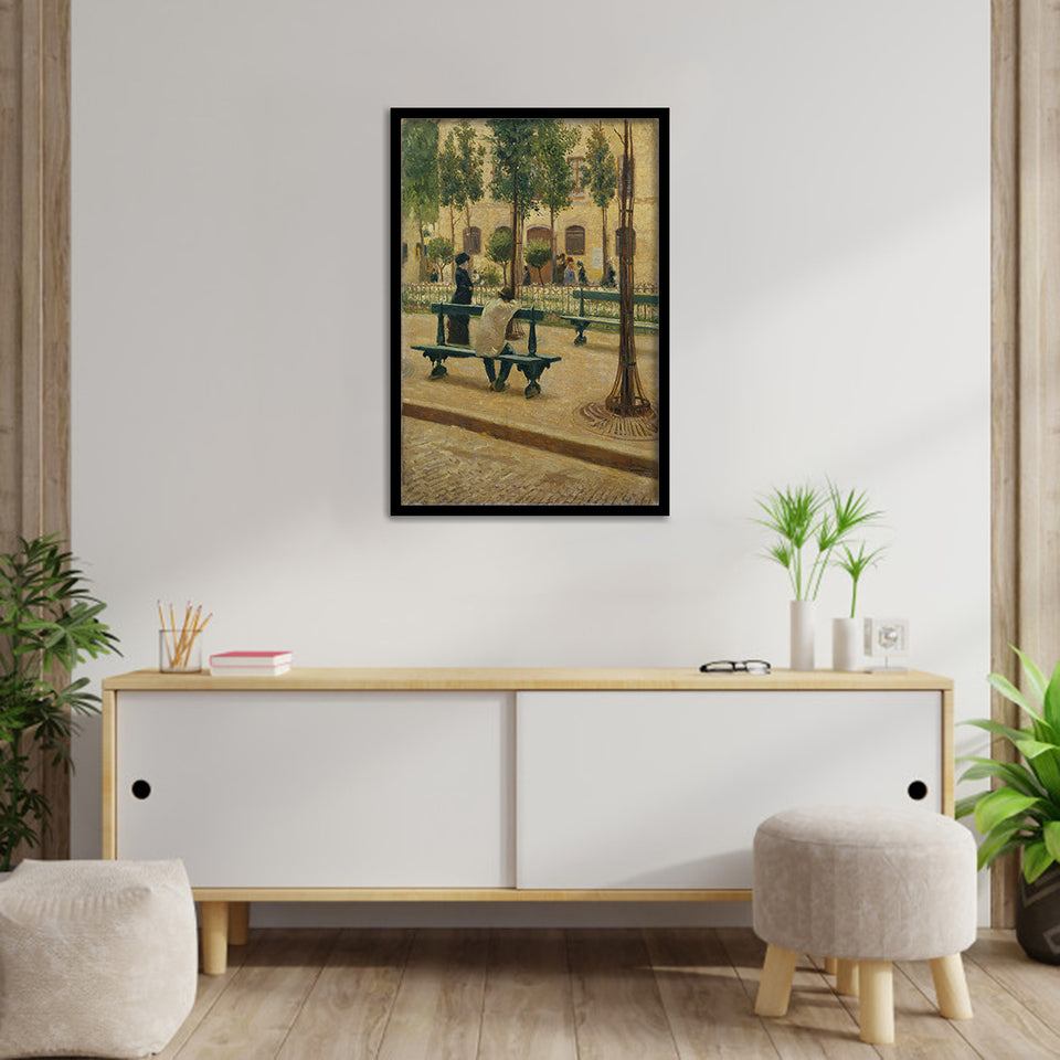 Place Du Tertre By Federico Zandomeneghi-Art Print,Frame Art,Plexiglass Cover