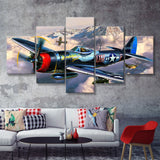 Plane Canvas Huge Canvas Art Iconic Wall Art Minimalist 5 Piece Canvas Prints Wall Art Decor - Painting Canvas, Multi Panels