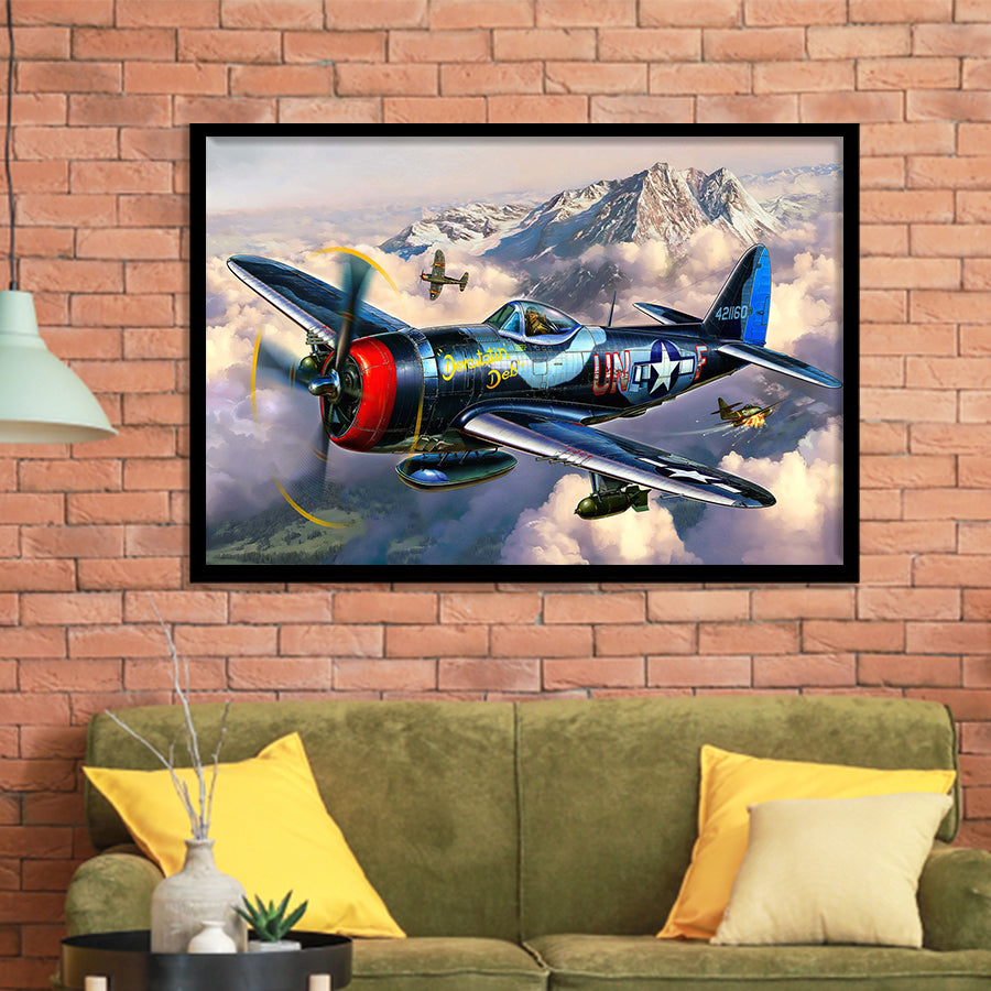 Plane Canvas Huge Canvas Art Iconic Wall Art Minimalist Framed Art Prints Wall Decor - Painting Art, Framed Picture, Ready to Hang