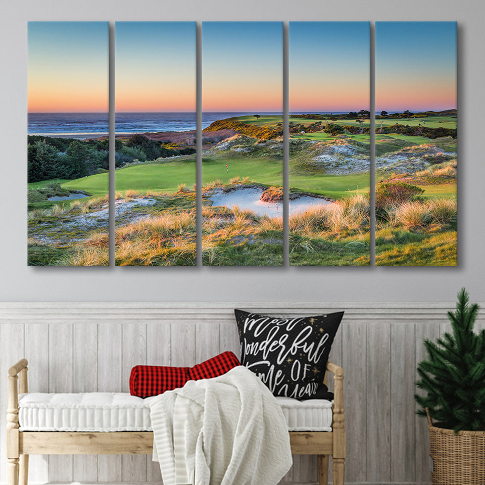 Planning A Trip To Bandon Dunes Golf Resort Courses, 5 Panels Extra Large Canvas Prints Wall Art Decor
