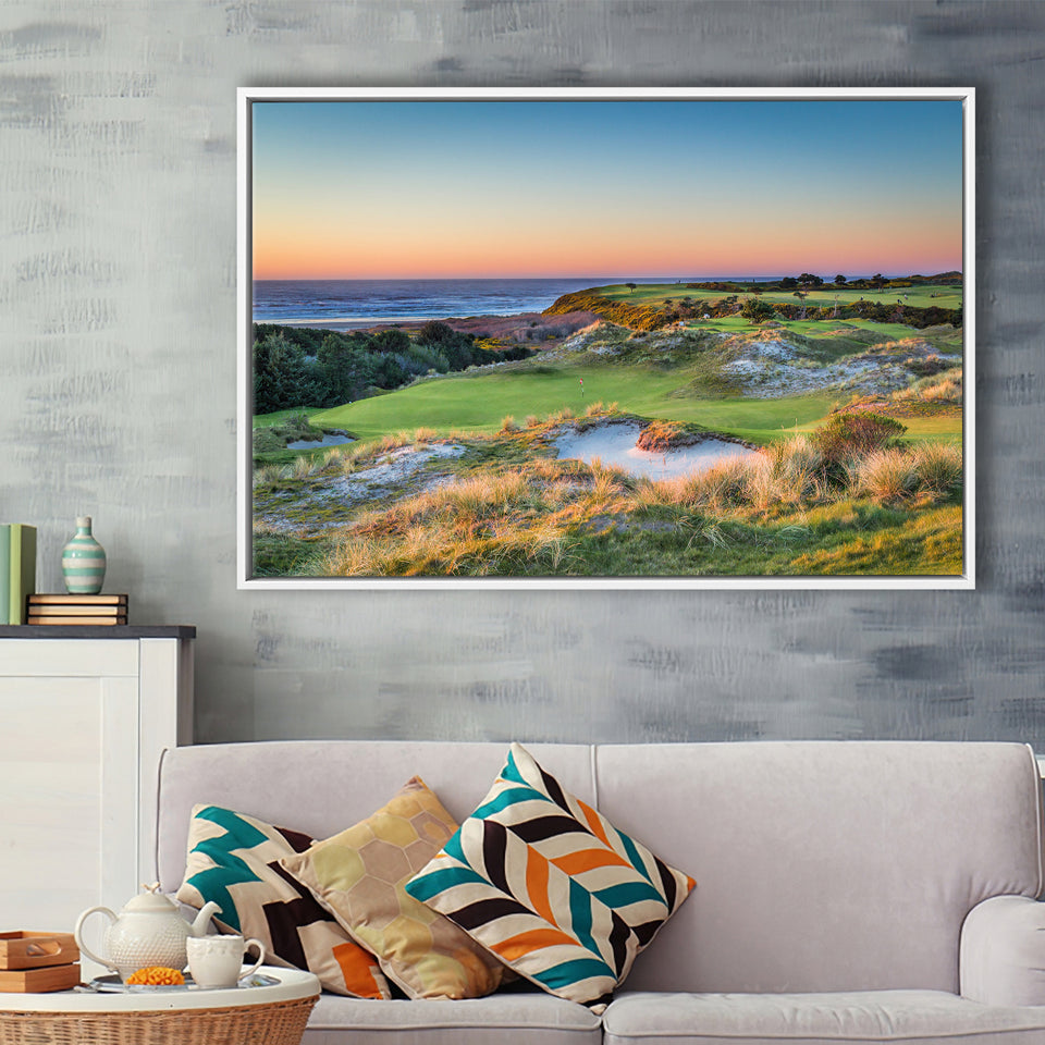 Planning A Trip To Bandon Dunes Golf Resort Courses, Golf Art Print, Framed Canvas Prints Wall Art Decor, Floating Frame