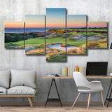 Planning A Trip To Bandon Dunes Golf Resort Courses, Golf Art Print, 5 Panels Canvas Prints Wall Art Decor