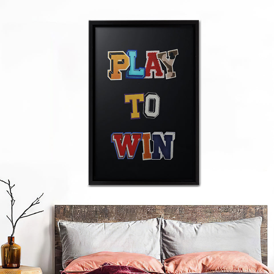 Play to win - Motivation Canvas, Canvas Wall Art, Framed Canvas, Canvas Art