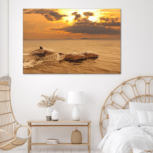 Playing In The Sunset Canvas Wall Art - Canvas Prints, Prints for Sale, Canvas Painting, Canvas On Sale