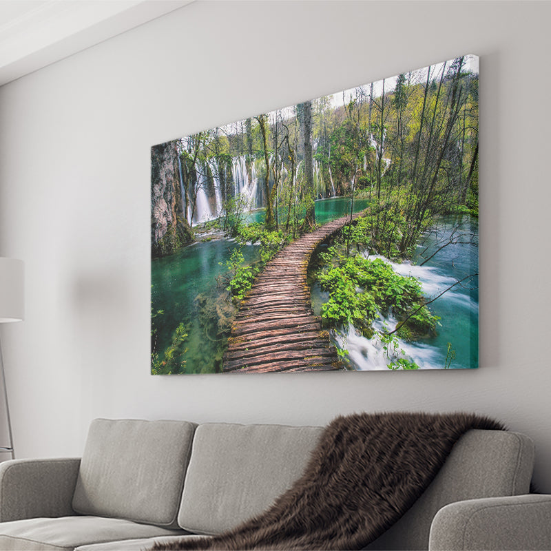 Plitvice Lakes National Park Canvas Wall Art - Canvas Prints, Prints For Sale, Painting Canvas,Canvas On Sale