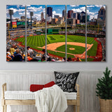 Pnc Park Pennsylvania, Stadium Canvas, Sport Art, Gift for him, Multi Panels B, Canvas Prints Wall Art Decor