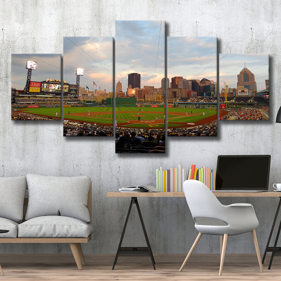 Pnc Park Pittsburgh Pennsylvania, Stadium Canvas, Sport Art, Large Canvas, Multi Panels, Canvas Prints Wall Art Decor