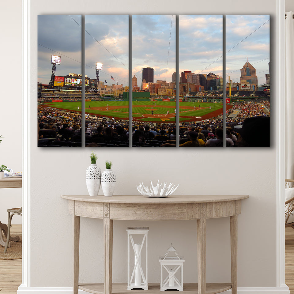 Pnc Park Pittsburgh Pennsylvania, Stadium Canvas, Sport Art, Gift for him, Multi Panels B, Canvas Prints Wall Art Decor