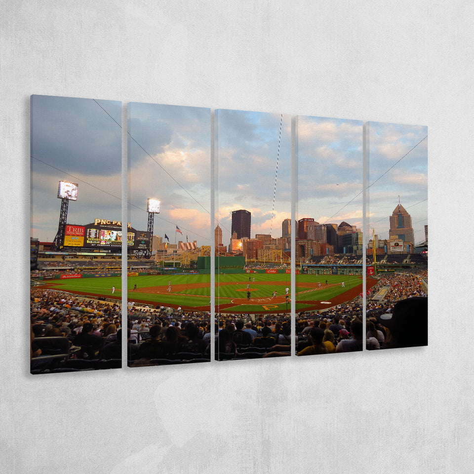 Pnc Park Pittsburgh Pennsylvania, Stadium Canvas, Sport Art, Gift for him, Multi Panels B, Canvas Prints Wall Art Decor