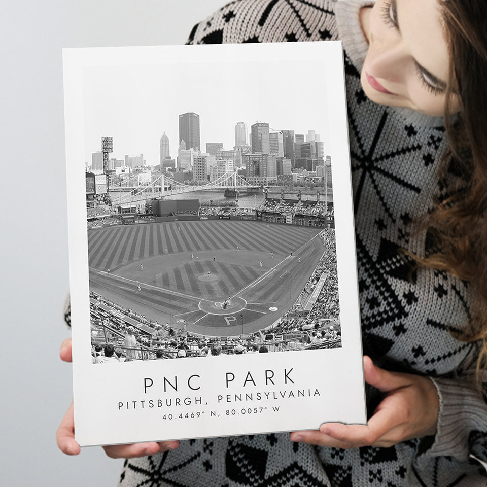 Pnc Park Pittsburgh Pirates Baseball Lovers Black And White Art Canvas Prints Wall Art Home Decor