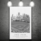 Pnc Park Pittsburgh Pirates Baseball Lovers Black And White Art Canvas Prints Wall Art Home Decor