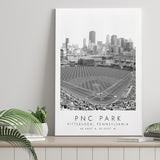 Pnc Park Pittsburgh Pirates Baseball Lovers Black And White Art Canvas Prints Wall Art Home Decor