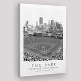 Pnc Park Pittsburgh Pirates Baseball Lovers Black And White Art Canvas Prints Wall Art Home Decor
