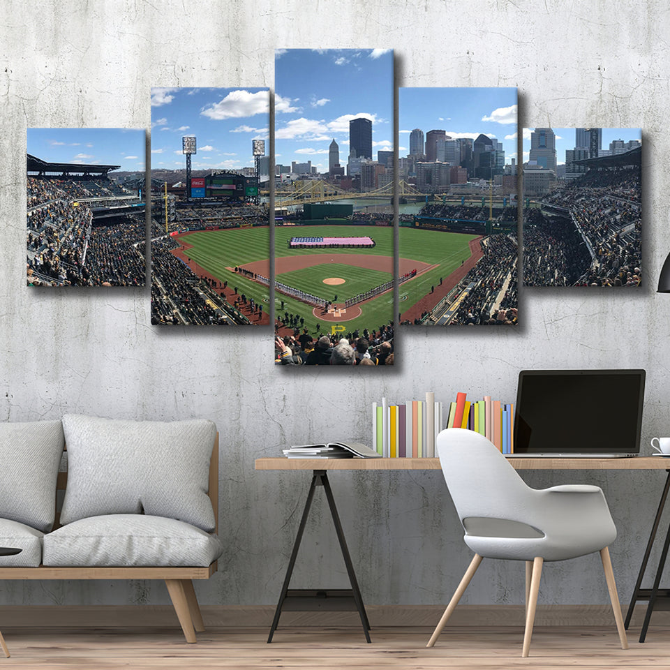 Pnc Park, Stadium Canvas, Sport Art, Large Canvas, Multi Panels, Canvas Prints Wall Art Decor