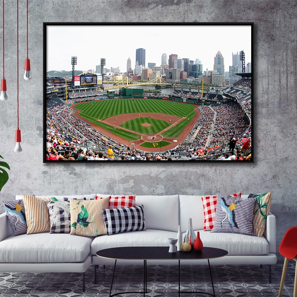 Pnc Park in Pittsburgh Pirates, Stadium Canvas, Sport Art, Gift for him, Framed Canvas Prints Wall Art Decor, Framed Picture