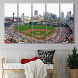 Pnc Park in Pittsburgh Pirates, Stadium Canvas, Sport Art, Gift for him, Multi Panels B, Canvas Prints Wall Art Decor