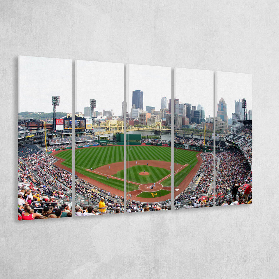 Pnc Park in Pittsburgh Pirates, Stadium Canvas, Sport Art, Gift for him, Multi Panels B, Canvas Prints Wall Art Decor