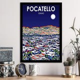 Pocatello ID Art V1, City Art Print, Framed Art Print Wall Art Home Decor, Framed Picture