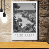 Point Lobos Big Sur California Black And White Art Canvas Prints Wall Art Home Decor
