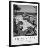 Point Lobos Big Sur California Black And White Art Framed Art Prints Wall Art Decor, Framed Picture