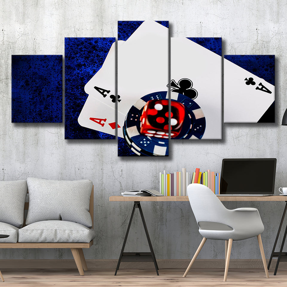 Poker, Poker Player Gift Multi Panels,Canvas Prints Wall Art Home Decor