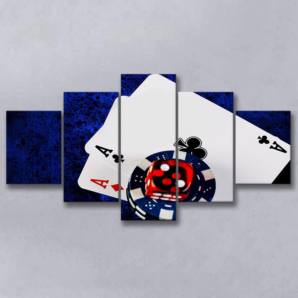 Poker, Poker Player Gift Multi Panels,Canvas Prints Wall Art Home Decor