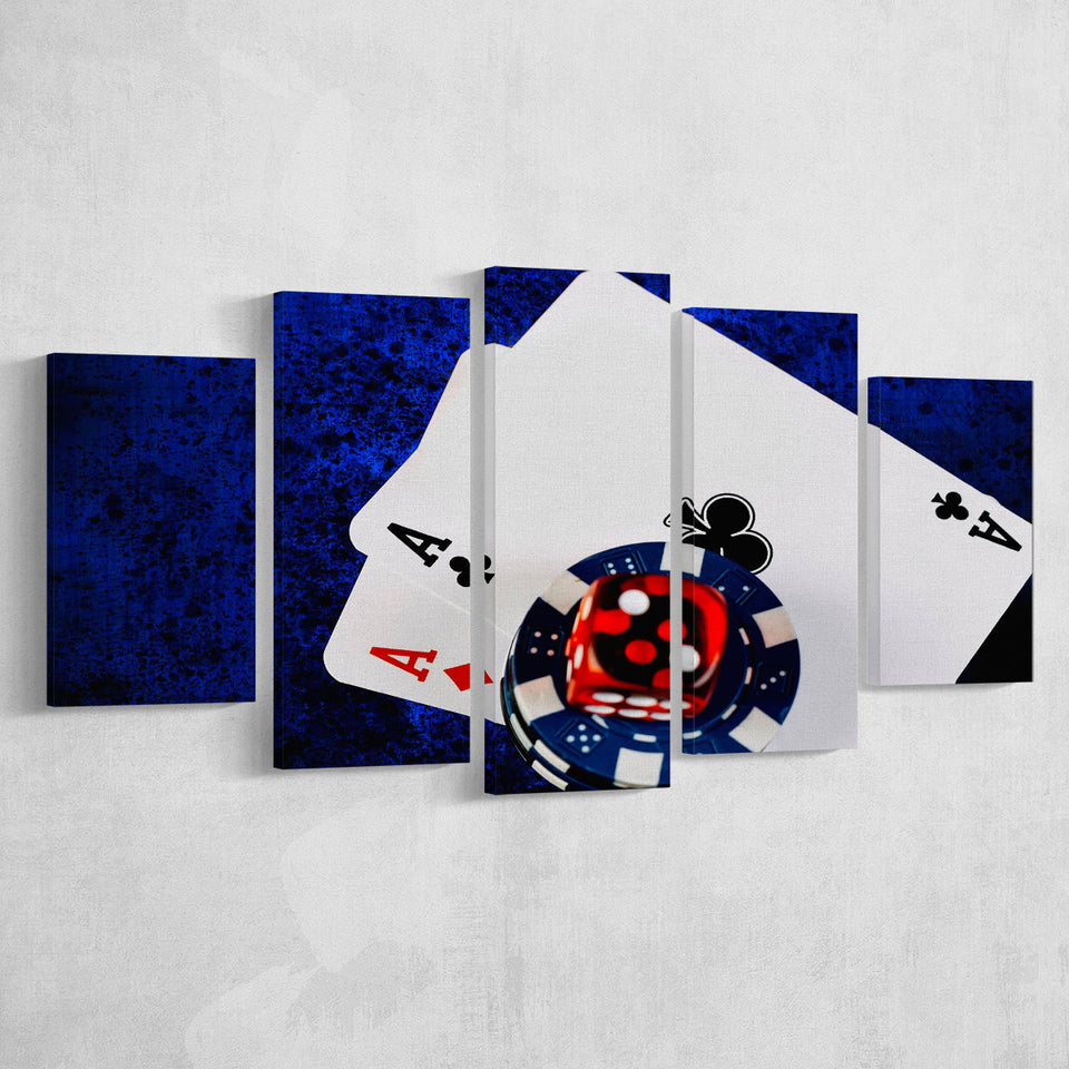 Poker, Poker Player Gift Multi Panels,Canvas Prints Wall Art Home Decor