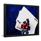 Poker, Poker Player Gift Framed Art Prints Wall Art Decor,Black Frame, Ready to hang