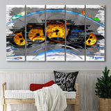 Porsche GT3 Cockpit 5 Piece B Canvas Prints Wall Art Decor, Multi Panels,Large Canvas, Home Decor