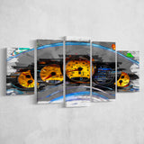 Porsche GT3 Cockpit 5 Pieces Canvas Prints Wall Art Decor - Painting Canvas, Mixed Canvas, Multi Panels