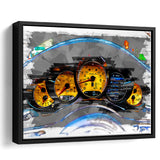 Porsche GT3 Cockpit Framed Canvas Prints Wall Art Decor - Painting Canvas, Framed Picture, Home Decor