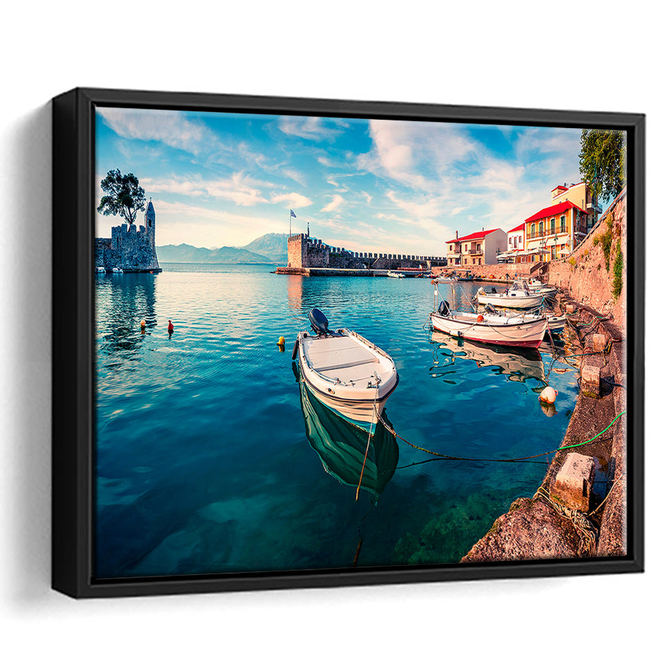 Port Wall Art Framed Canvas Prints Wall Art Decor, Framed Picture, Floating Frame