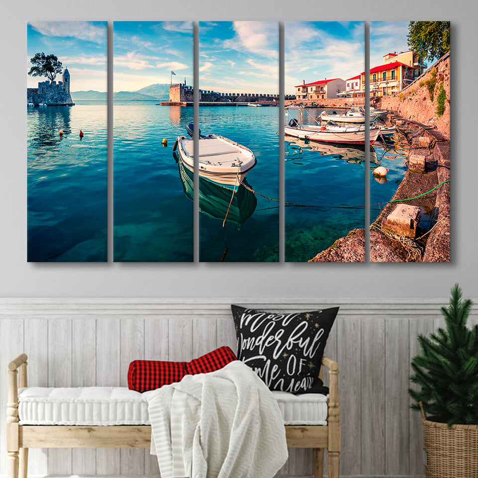 Port Wall Art 5 Piece B Canvas Prints Wall Art, Multi Panels,Large Canvas
