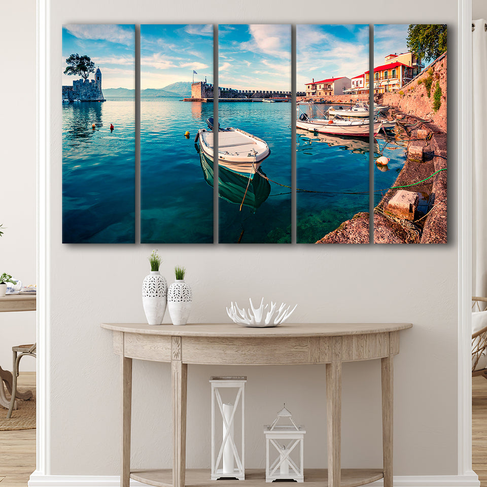 Port Wall Art 5 Piece B Canvas Prints Wall Art, Multi Panels,Large Canvas