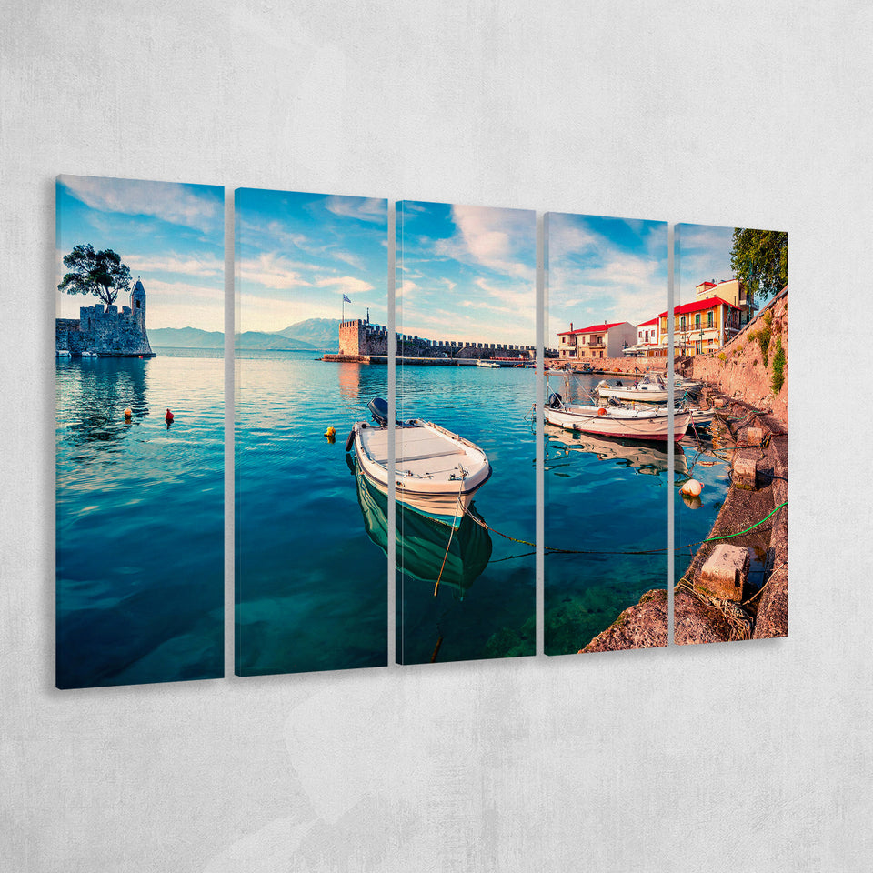 Port Wall Art 5 Piece B Canvas Prints Wall Art, Multi Panels,Large Canvas