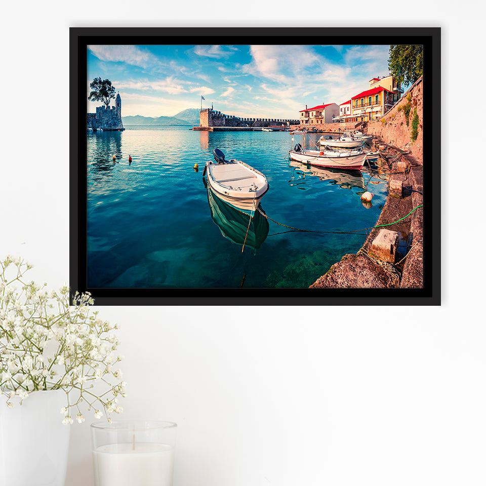 Port Wall Art Framed Canvas Prints Wall Art Decor, Framed Picture, Floating Frame